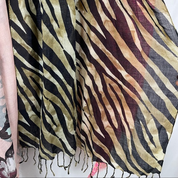 Lot of 3 rectangle long scarf winter fall colorful - Picture 4 of 4